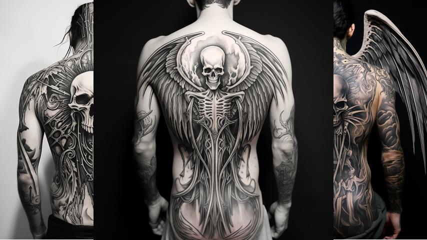 Tatuaggio angelo della morte