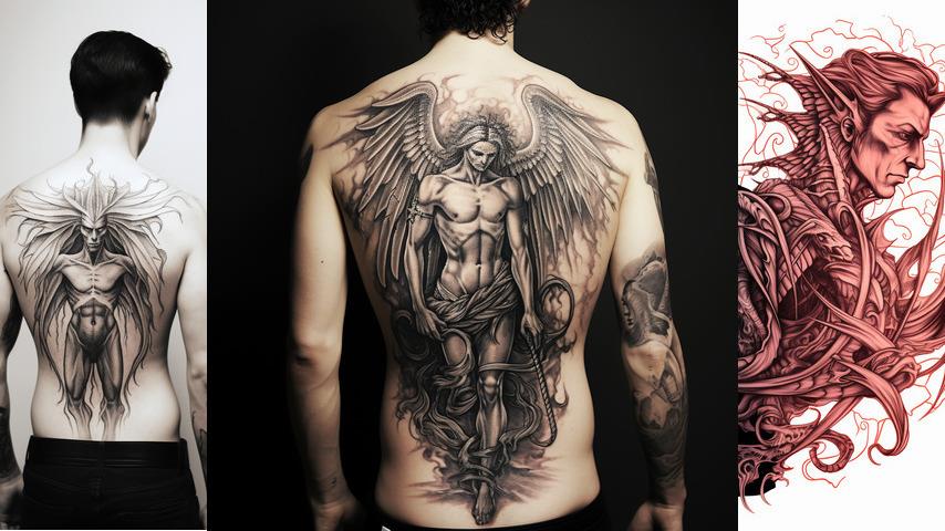 Tatuaggio angelo e diavolo