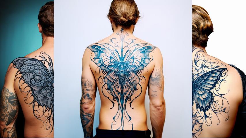 Tatuaggio farfalla blu