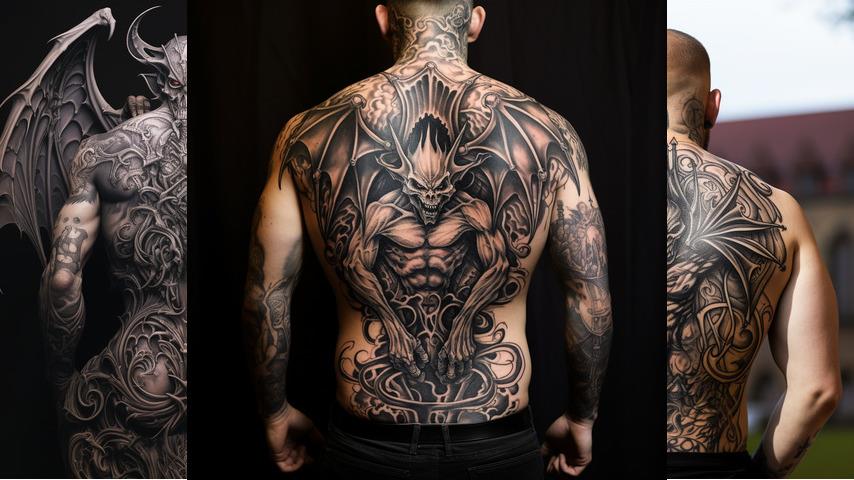 tatuaggi con gargoyle