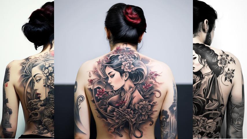 Tatuaggio geisha giapponese