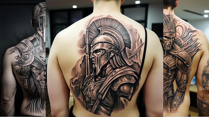 Tatuaggio guerriero spartano