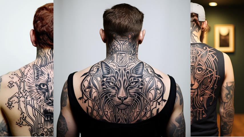 tatuaggi con impronta gatto