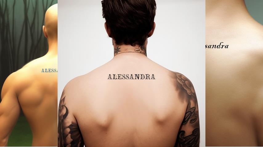 Tatuaggio nome Alessandra
