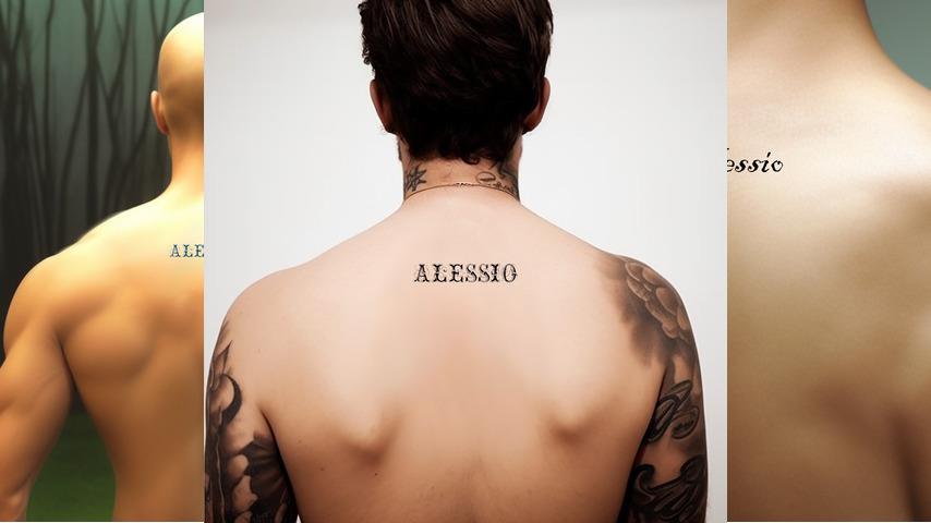 Tatuaggio nome Alessio