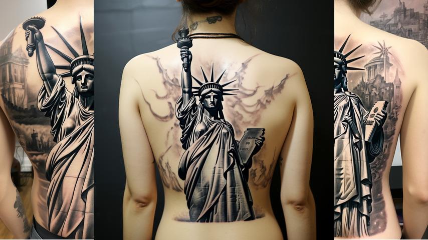 tatuaggi con Statua della Libertà