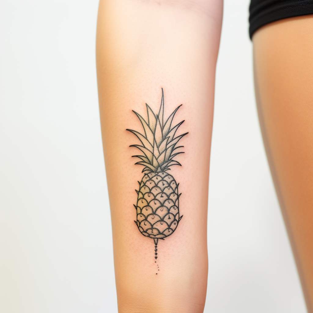 ananas sul braccio