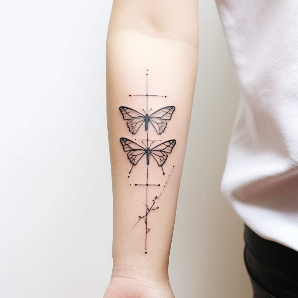 farfalla sul braccio