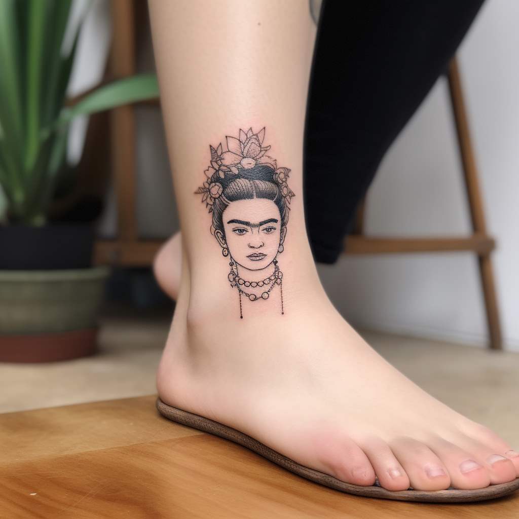 Frida Kahlo sulla caviglia