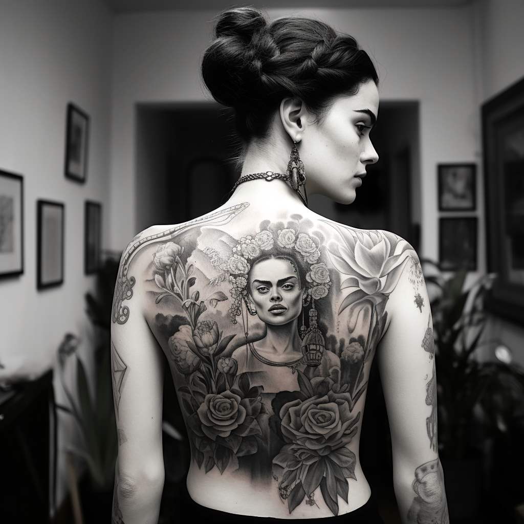 Frida Kahlo sulla schiena