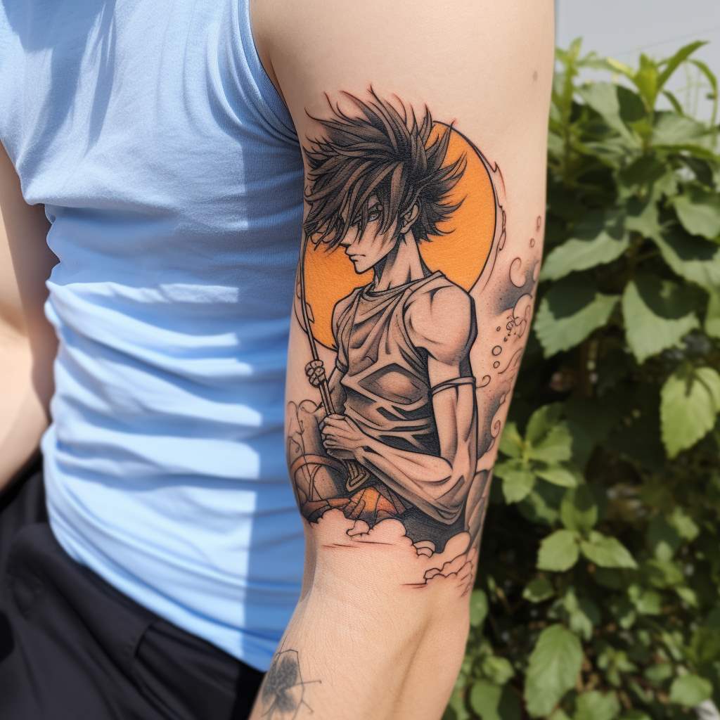 Goku sul braccio