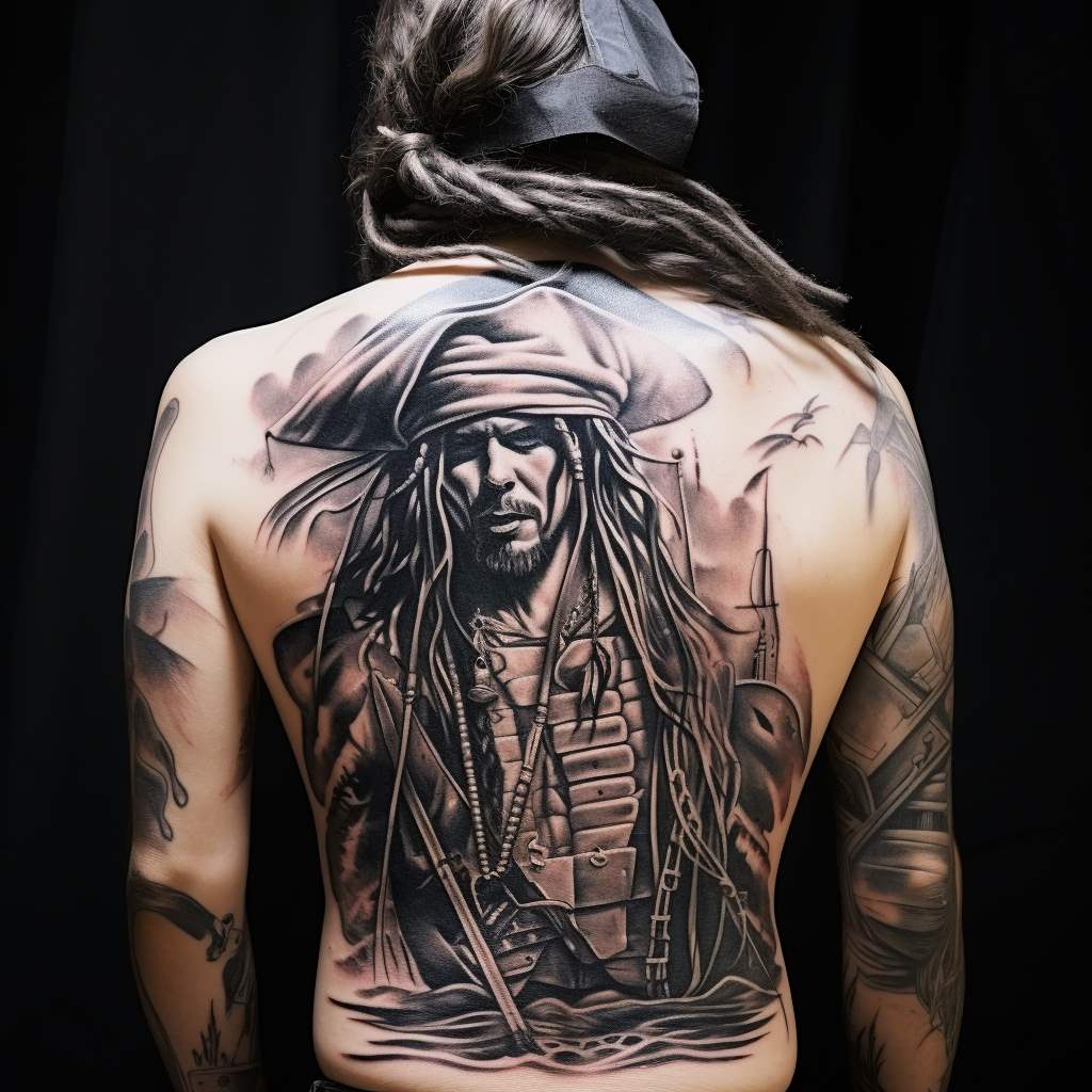 Jack Sparrow sulla schiena