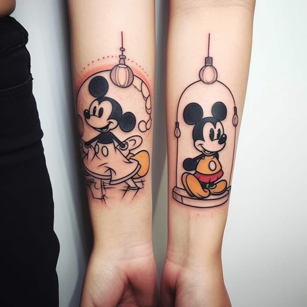 Minnie e topolino stilizzato