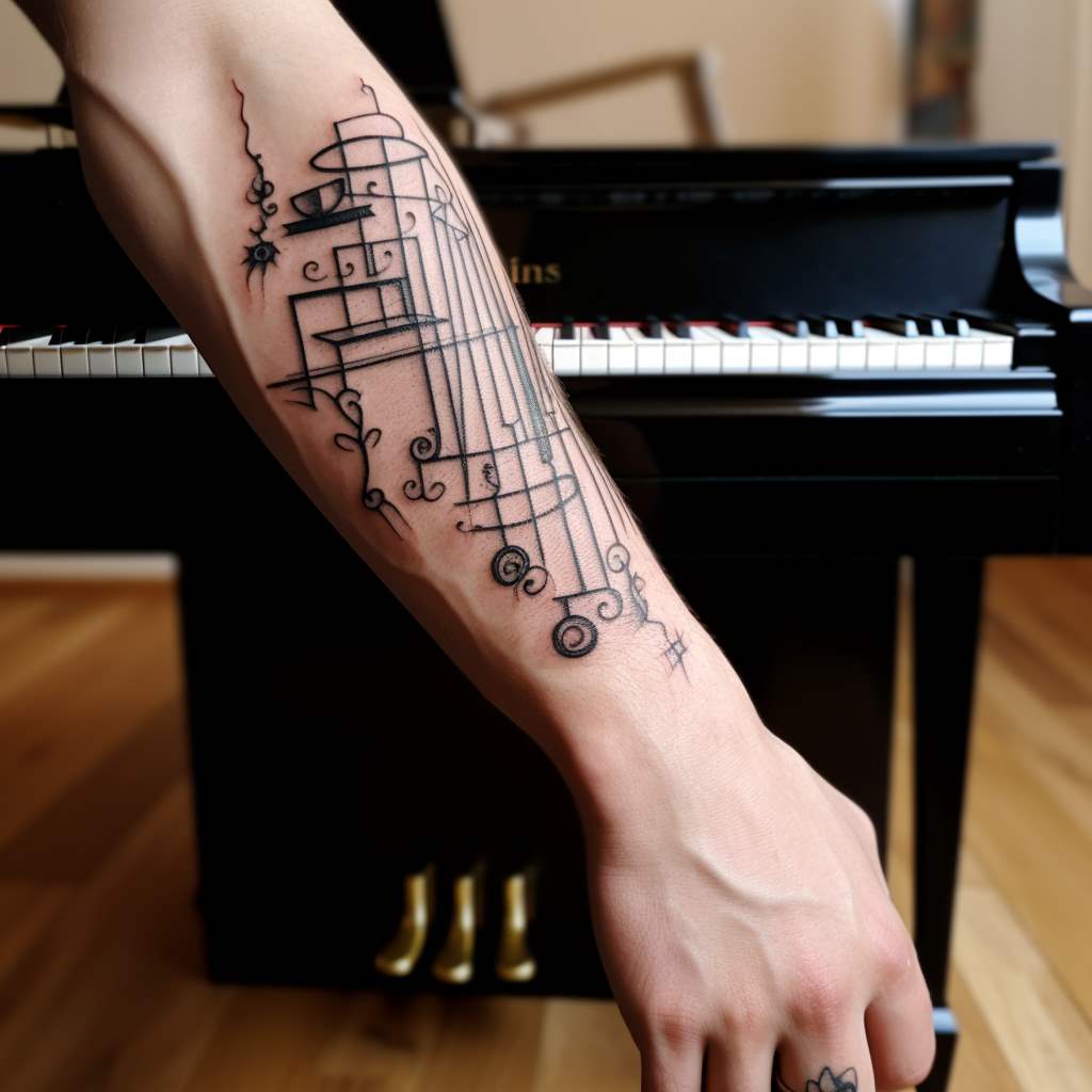 pianoforte sul braccio