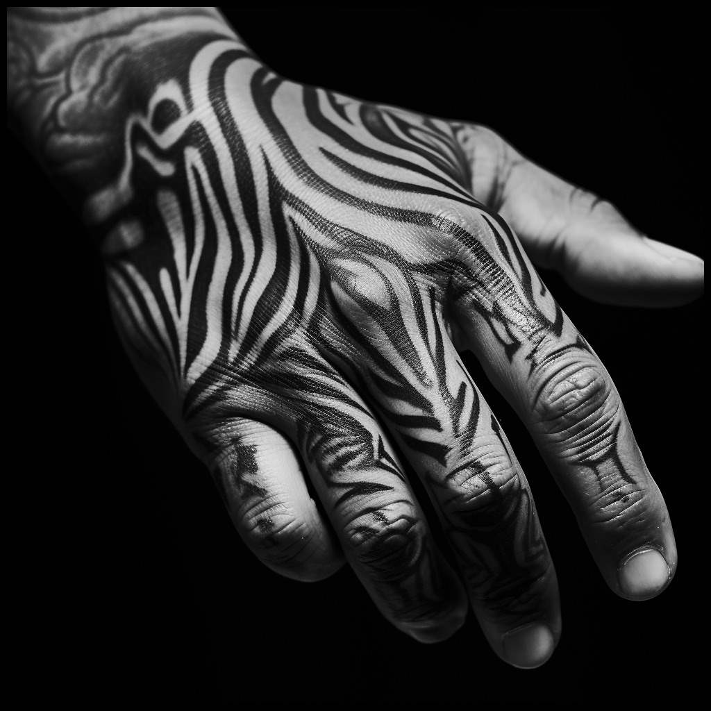 zebra in bianco e nero